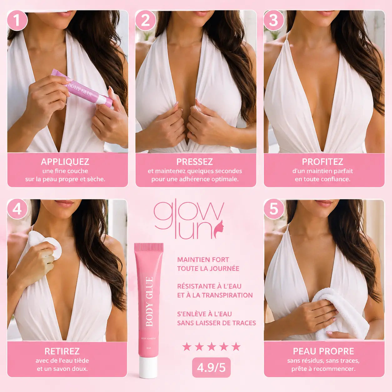 Body Glue GlowLuna – résistante à l'eau & à la transpiration
